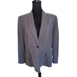 Kasper Oversized Structured Gray Blazer Jacket Plus Sz 16 Officewear Business
